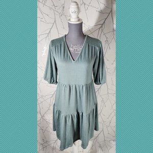 Ivy Mint Green Ruffle Tiered Flowy Dress